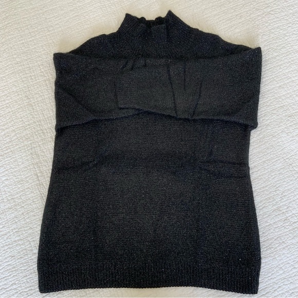 ESCADA VINTAGE KNIT MOHAIR OVERSIZED SWEATER / METALLIC / TUNIC / LARGE - Picture 6 of 6